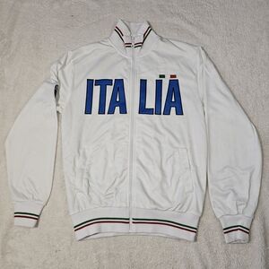 Italina White Jacket with Italia Emblem